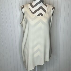 Eileen Fisher Silk Scoop Neck Hi Low Tank Size Small